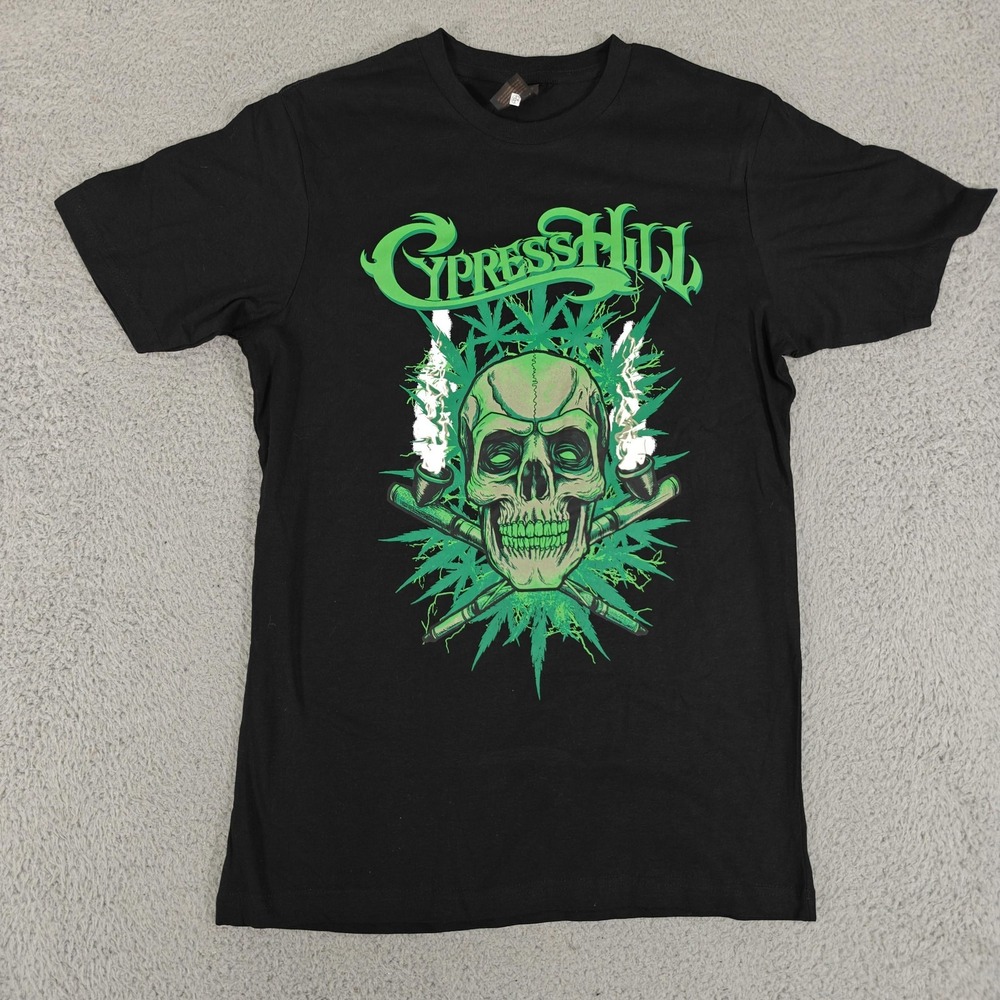 Cypress‎ Hill Shirt Mens Small Black Graphic Skull Tee Hip Hop Band Rap Music